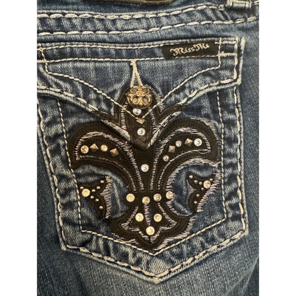 Miss Me Jeans Womens Size 31 Bootcut Palm Hills Blue Denim - Picture 8 of 9